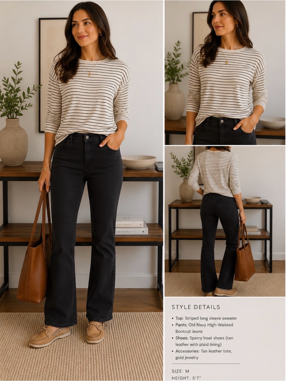 Old Navy Black Boot-Cut Jeans